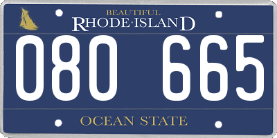 RI license plate 080665