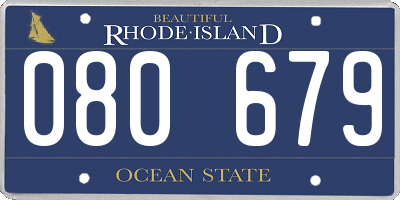 RI license plate 080679