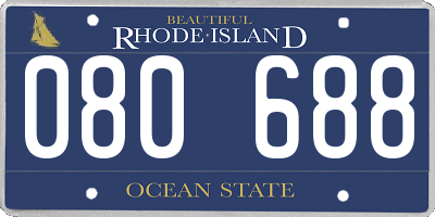 RI license plate 080688