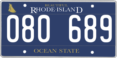 RI license plate 080689