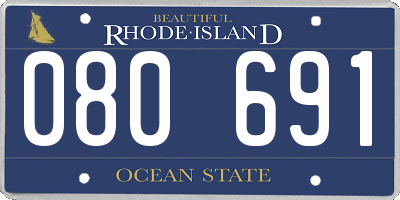 RI license plate 080691