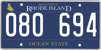 RI license plate 080694