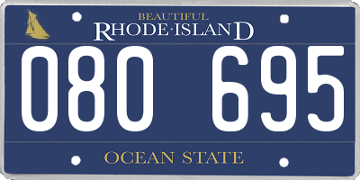 RI license plate 080695