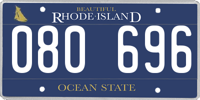 RI license plate 080696