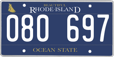 RI license plate 080697