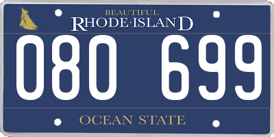 RI license plate 080699