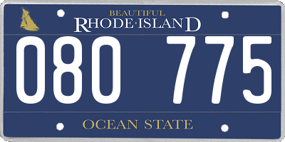 RI license plate 080775