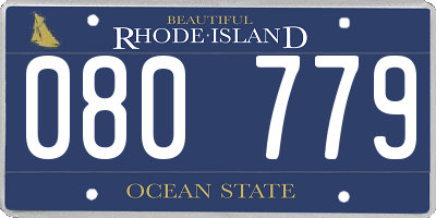RI license plate 080779