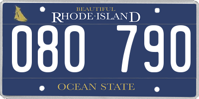 RI license plate 080790