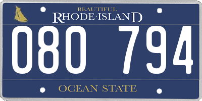 RI license plate 080794