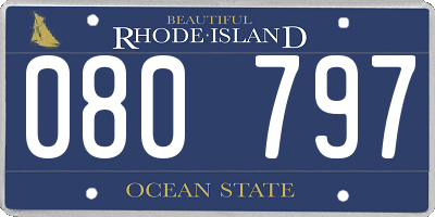 RI license plate 080797