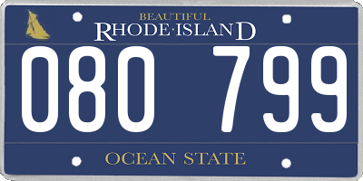 RI license plate 080799