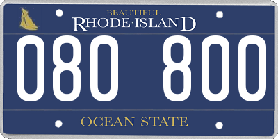RI license plate 080800