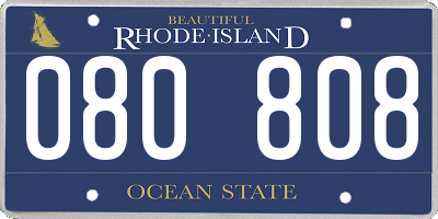 RI license plate 080808