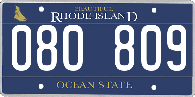 RI license plate 080809