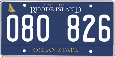 RI license plate 080826