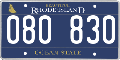 RI license plate 080830