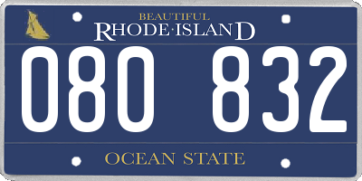RI license plate 080832