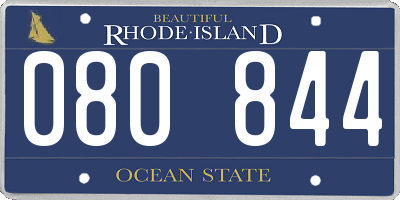 RI license plate 080844