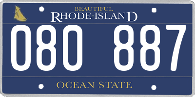 RI license plate 080887