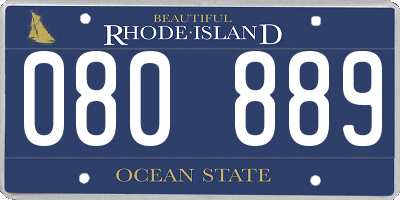 RI license plate 080889