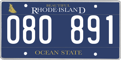 RI license plate 080891