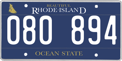 RI license plate 080894