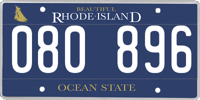 RI license plate 080896