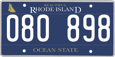 RI license plate 080898