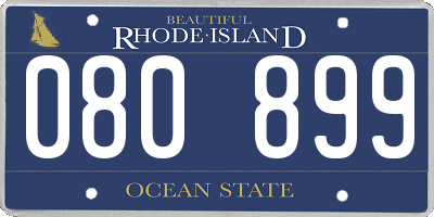 RI license plate 080899