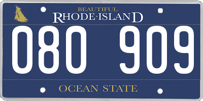 RI license plate 080909
