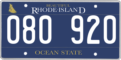 RI license plate 080920