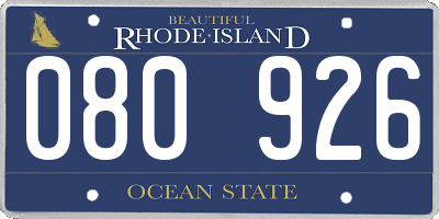 RI license plate 080926