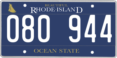 RI license plate 080944