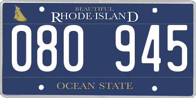 RI license plate 080945