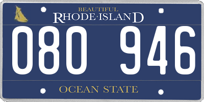 RI license plate 080946