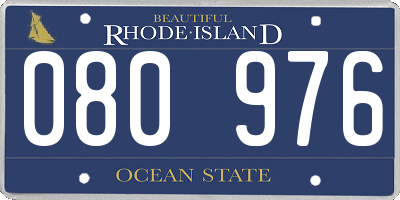 RI license plate 080976