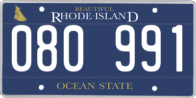 RI license plate 080991