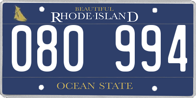 RI license plate 080994