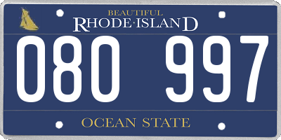 RI license plate 080997