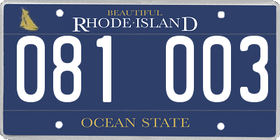 RI license plate 081003