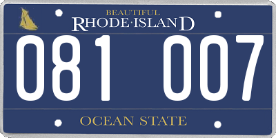 RI license plate 081007