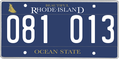 RI license plate 081013