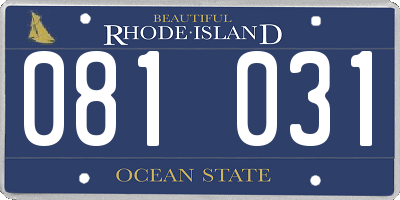 RI license plate 081031
