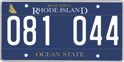 RI license plate 081044