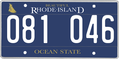 RI license plate 081046