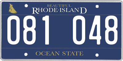 RI license plate 081048
