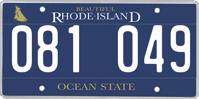 RI license plate 081049