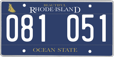 RI license plate 081051