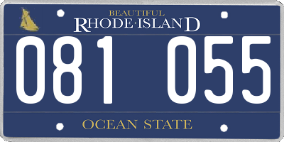RI license plate 081055